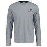 Gant Herren Langarmshirt - REGULAR MEDIUM ARCHIVE SHIELD Grau