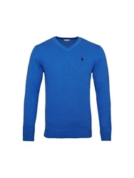 U.S. Polo Assn Strickpullover V-Neck Neal Blau/Hellblau