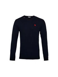 U.S. Polo Assn Strickpullover V-Neck Neal Dunkelblau/Rosa/Rot