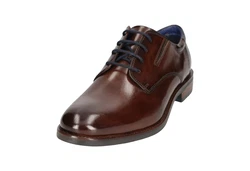 bugatti Schnürschuh Braun/Hellblau/Rot