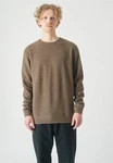 Cleptomanicx Sweatshirt Noitch Khaki/Beige/Braun/Dunkelgrün