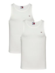 Tommy Jeans Tanktop TJM XSLIM 2PCK RIB TANK EXT Creme/Weiß