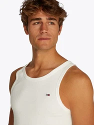 Tommy Jeans Tanktop TJM XSLIM 2PCK RIB TANK EXT Creme/Weiß