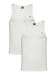 Tommy Jeans Tanktop TJM XSLIM 2PCK RIB TANK EXT Creme/Weiß