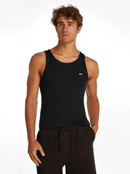 Tommy Jeans Tanktop TJM XSLIM 2PCK RIB TANK EXT Creme/Weiß/Schwarz/Dunkelblau