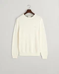 Gant Strickpullover COTTON PIQUE C-NECK Eierschale