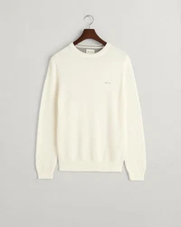Gant Strickpullover COTTON PIQUE C-NECK Eierschale