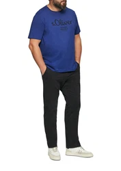 s.Oliver T-Shirt mit Logo-Print Blau/Silber/Dunkelblau/Braun