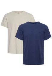 Blend T-Shirt Rundhals Basic Shirt (4817) Grau/Blau (4817)