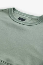 Next Sweatshirt Utility-Hoodie Rundhalssweatshirt Grün/Hellgrün/Dunkelgrün