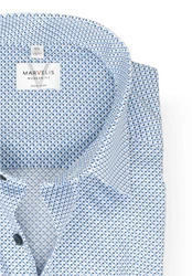 MARVELIS Businesshemd Modern Fit Kentkragen Hellblau/Blau/Pastell/Dunkelblau