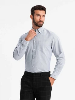 OMBRE Langarmhemd Elegantes Herren-Oxford-Hemd OMBRE Langarmhemd Elegantes Herren-Oxford-Hemd