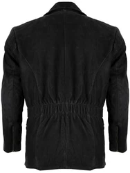 MDM Motorradjacke Klassiker Chopper Look Schwarz/Creme/Dunkelgrün