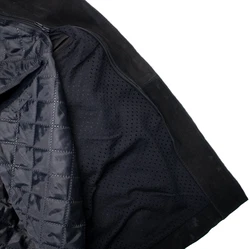 MDM Motorradjacke Klassiker Chopper Look Schwarz/Creme/Dunkelgrün
