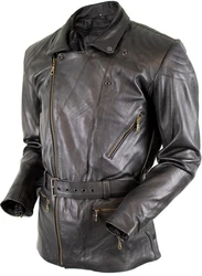 MDM Motorradjacke Klassiker Chopper Look Grau/Dunkelbraun/Dunkelgrau/Dunkelgrün/Schwarz/Braun