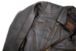 MDM Motorradjacke Klassiker Chopper Look Grau/Dunkelbraun/Dunkelgrau/Dunkelgrün/Schwarz/Braun