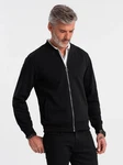 OMBRE Bomberjacke Baumwollsweatshirt für Männer Schwarz/Grau
