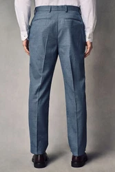 Next Anzughose Strukturiert Tailored Fit Grau/Hellblau