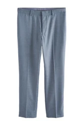 Next Anzughose Strukturiert Tailored Fit Grau/Hellblau