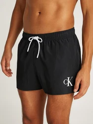 Calvin Klein Swimwear Badeshorts SHORT DRAWSTRING mit Logo Schwarz/Rot/Hellblau
