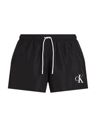 Calvin Klein Swimwear Badeshorts SHORT DRAWSTRING mit Logo Schwarz/Rot/Hellblau