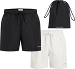 Calvin Klein Swimwear Badeshorts Beige/Weiß/Schwarz/Grau