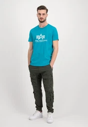 Alpha Industries Herren Basic T-Shirt Hellblau/Türkis/Blau