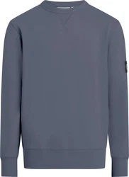 Calvin Klein Jeans Sweatshirt BADGE CREW NECK mit Logopatch Dunkelblau/Grau/Blau/Lila