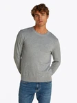 Tommy Jeans Rundhalspullover TJM SLIM ESSENTIAL LIGHT SWEATER Grau