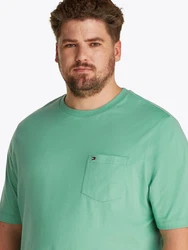 Tommy Hilfiger Big & Tall Rundhalsshirt BT-ESSENTIAL SOLID POCKET TEE-B Türkis/Hellgrün/Grün