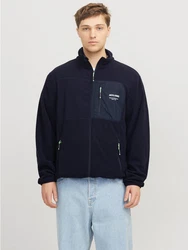 Jack & Jones Outdoorjacke JJTHEO FLEECE JACKET Dunkelblau