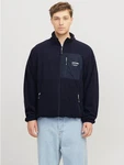 Jack & Jones Outdoorjacke JJTHEO FLEECE JACKET Dunkelblau