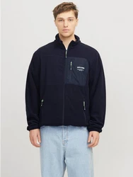 Jack & Jones Outdoorjacke JJTHEO FLEECE JACKET Dunkelblau