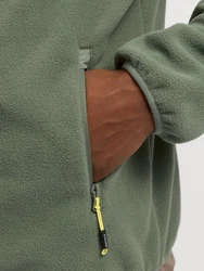 Jack & Jones Outdoorjacke JJTHEO FLEECE JACKET Dunkelgrün/Grün