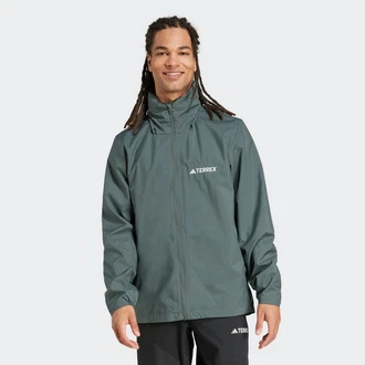ADIDAS TERREX Outdoorjacke 'Ess' Grün/Dunkelgrün/Hellgrau