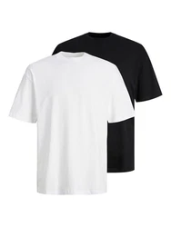 Jack & Jones Rundhalsshirt JJEBRADLEY TEE SS O-NECK 2PK NOOS Weiß/Schwarz/Dunkelblau