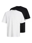Jack & Jones Rundhalsshirt JJEBRADLEY TEE SS O-NECK 2PK NOOS Weiß/Schwarz/Dunkelblau