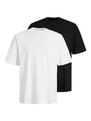 Jack & Jones Rundhalsshirt JJEBRADLEY TEE SS O-NECK 2PK NOOS Weiß/Schwarz/Dunkelblau
