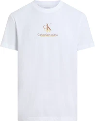 Calvin Klein Jeans T-Shirt Weiß/Gold/Beige/Gelb/Creme