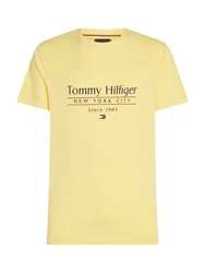 Tommy Hilfiger T-Shirt HILFIGER CENTER STACK TEE Gelb
