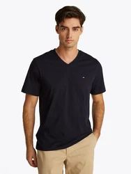 Tommy Hilfiger V-Shirt ESSENTIAL V-NECK TEE Dunkelblau/Blau