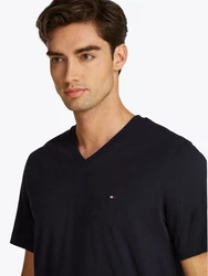 Tommy Hilfiger V-Shirt ESSENTIAL V-NECK TEE Dunkelblau/Blau