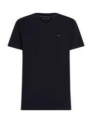 Tommy Hilfiger V-Shirt ESSENTIAL V-NECK TEE Dunkelblau/Blau
