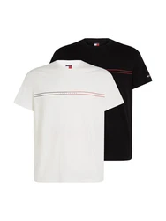 Tommy Jeans T-Shirt TJM SLM ENTRY GRPHC T EXT 2 PCK Schwarz/Weiß/Rot