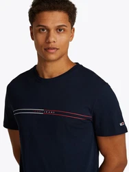 Tommy Jeans T-Shirt TJM SLM ENTRY GRPHC T EXT 2 PCK Dunkelblau/Weiß/Creme/Lila/Mischfarben