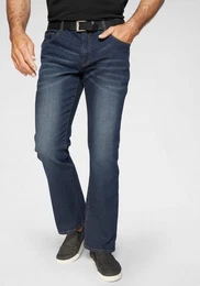 Bootcut-Jeans Mike ausgestelltes Bein, niedrige Leibhhe, Stretch-Qualitt