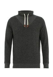 RedBridge Sweatshirt mit hohem Kragen und Taschen Dunkelgrau/Grau/Dunkelgrün/Hellgrau