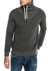 RedBridge Sweatshirt mit hohem Kragen und Taschen Dunkelgrau/Grau/Dunkelgrün/Hellgrau