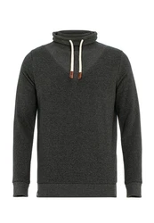 RedBridge Sweatshirt mit hohem Kragen und Taschen Dunkelgrau/Grau/Dunkelgrün/Hellgrau