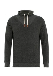 Sweatshirt mit hohem Kragen und Taschen